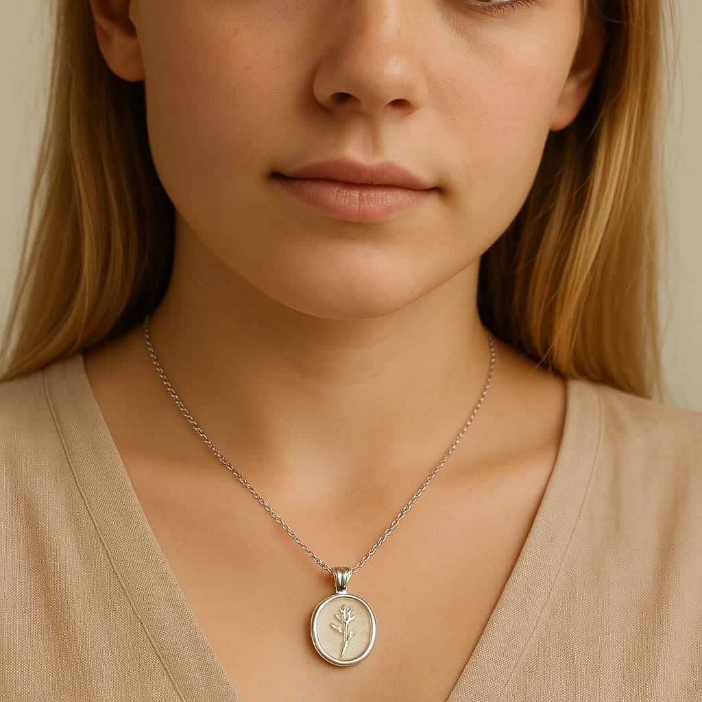 Collar con Flor en Relieve - Imagen 2