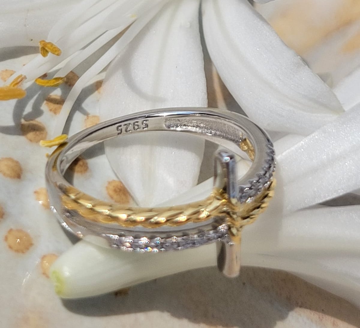 Anillo Cruz Doble en Plata 925 - Imagen 3