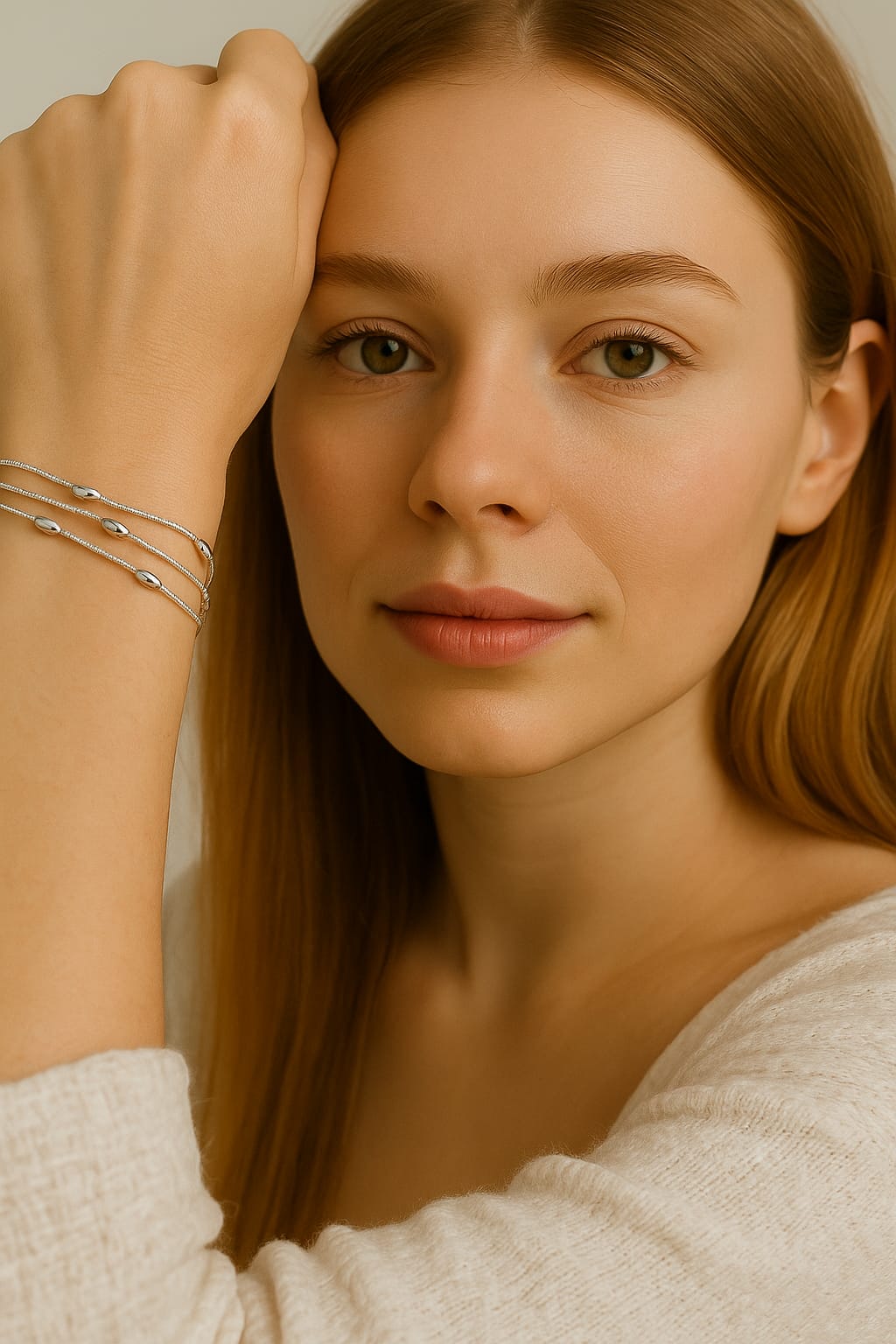 Brazalete de Plata 925 con Esferas Pulidas - Imagen 2